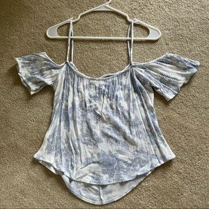 charlotte russe medium floral crop top